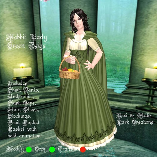 Hobbit Lady Green Beige