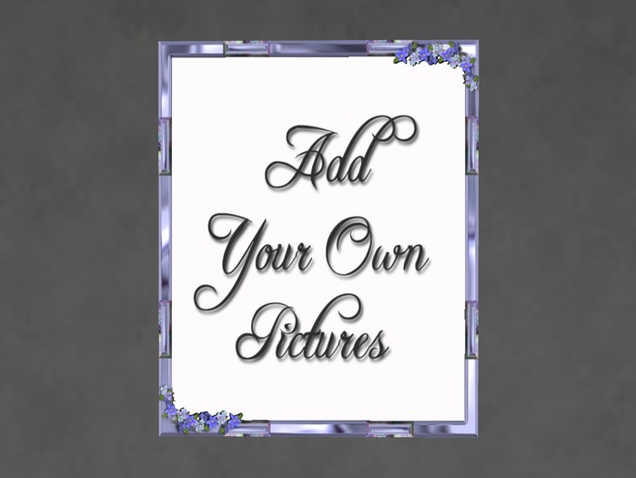 N1C Creations Digital Photo Frame Blue Flowers
