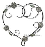 Floral Heart Metal Wall Art