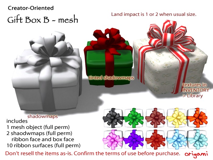 origami~* Gift Box B - mesh