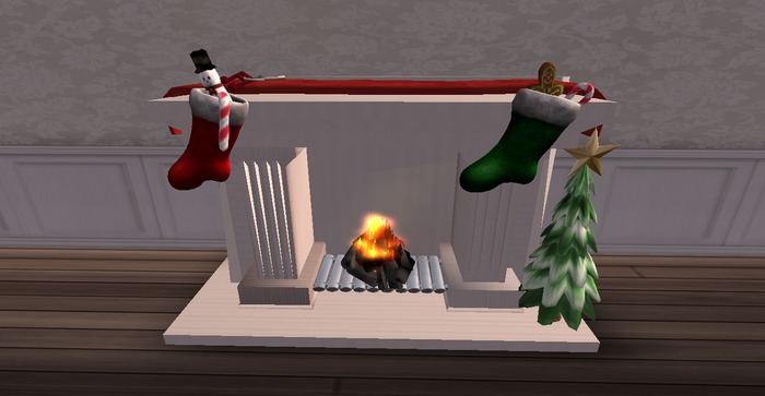 Once upon time... Christmas Fireplace 2012 WHITE