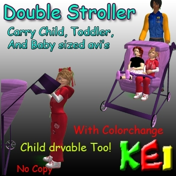Kei~ Double Stroller