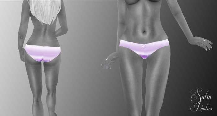 ♛ Satin Panties - Lilac