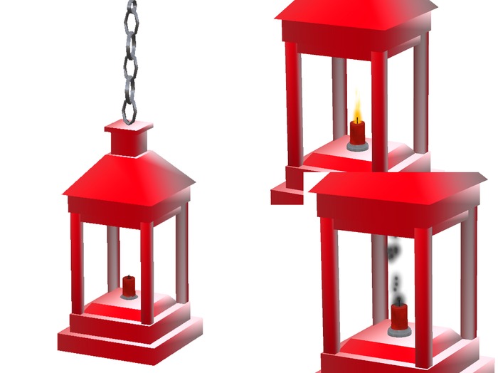 Red Latern with Red Candle on/off by H&G 3 prims