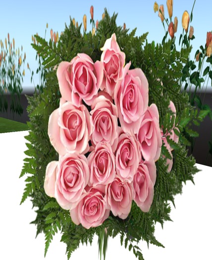 Second Life Marketplace - plants baby pink roses bouquet