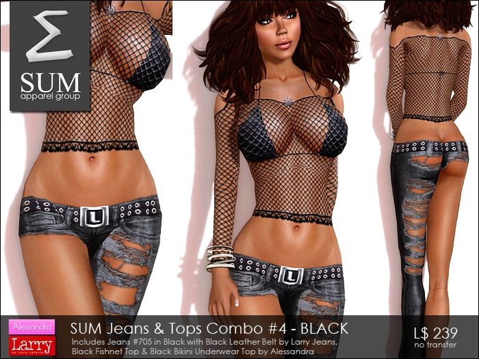 SUM - Jeans & Tops Combo #4 BLACK