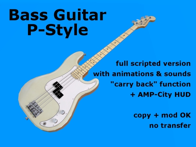 E-Bass P-Style white