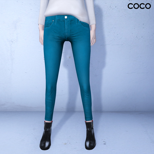 *COCO*_AnkleSkinnyJeans_Teal