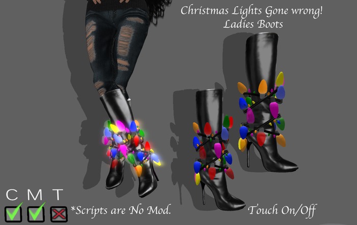 Christmas Lights Gone Wrong! Ladies Boots