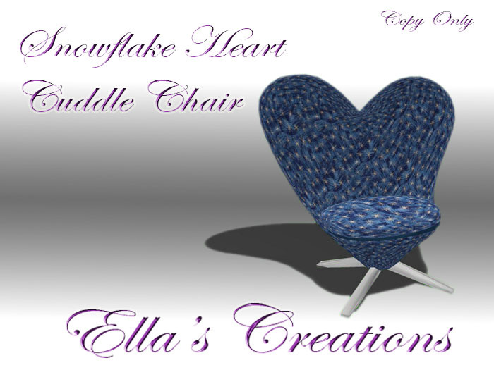 EC Snowflake Heart Cuddle Chair