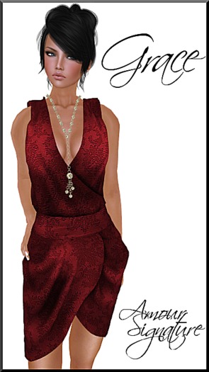 Amour Signature - Grace MESH Dress - Red