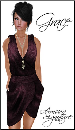 Amour Signature - Grace MESH Dress - Plum