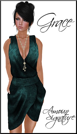 Amour Signature - Grace MESH Dress - Emerald