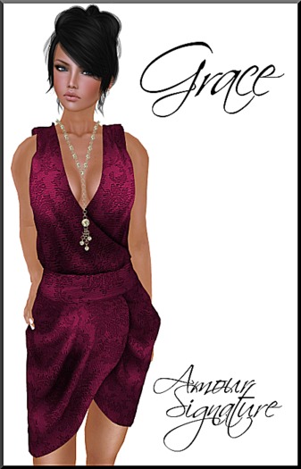 Amour Signature - Grace MESH Dress - Berry