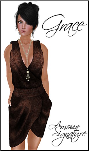 Amour Signature - Grace MESH Dress - Chocolate