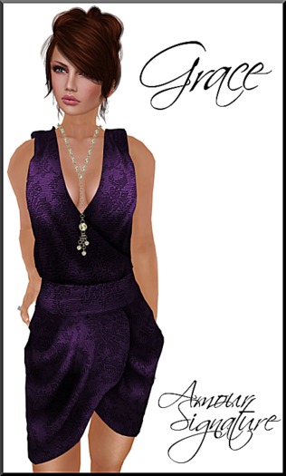 Amour Signature - Grace MESH Dress - Grape