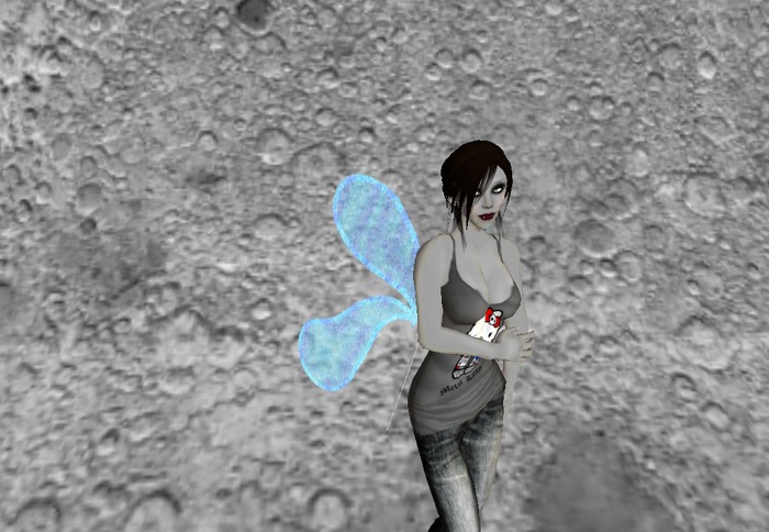 blue see through wings