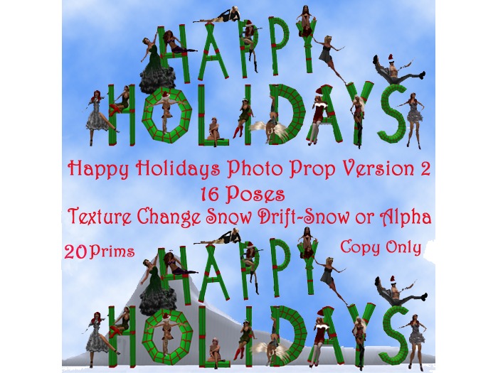 Happy Holidays Photo Prop Version 2
