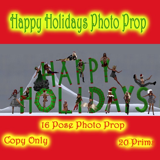 Happy Holidays Photo Prop