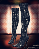 Reila Skins - Sequin Boots black 