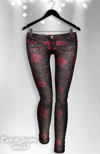 Reila : Floral Jeans 7