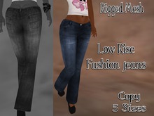 Mesh_Low Rise Jeans Chic