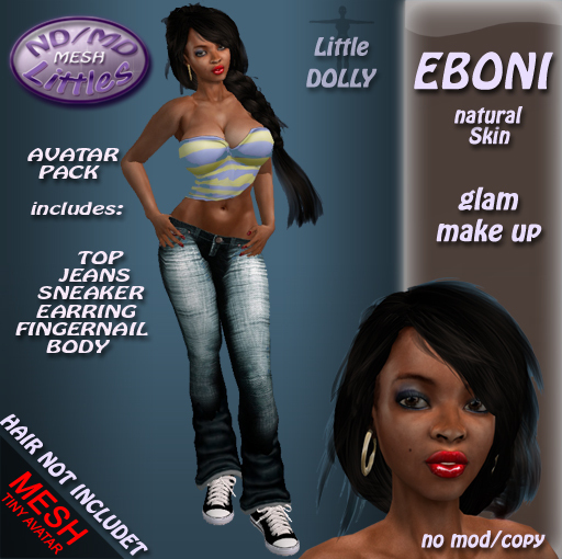 ND/MD Little Dolly EBONI - MESH AVATAR