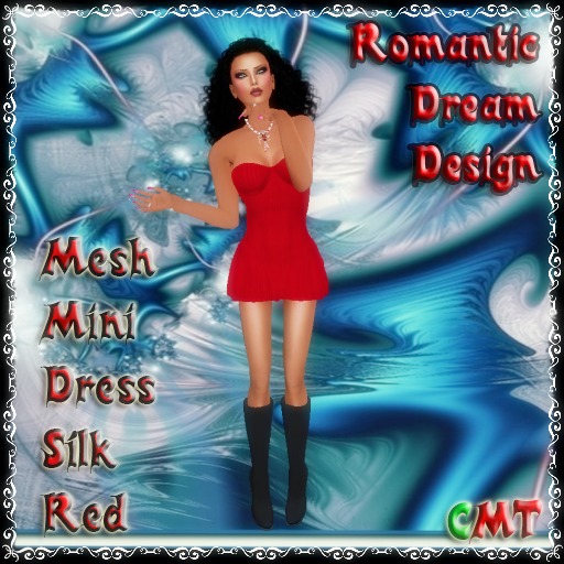 Mesh Mini Dress Silk Red