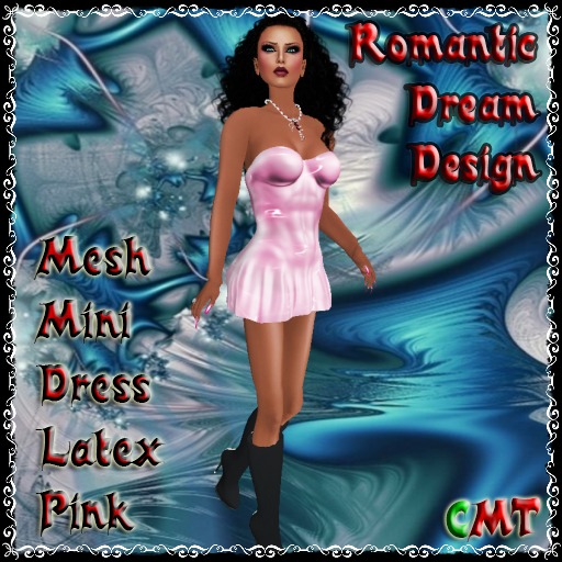 Mesh Mini Dress Latex Pink