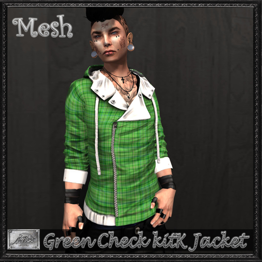 [M.o.w] Green Check KitK Jacket (Bag Wear & Touch)