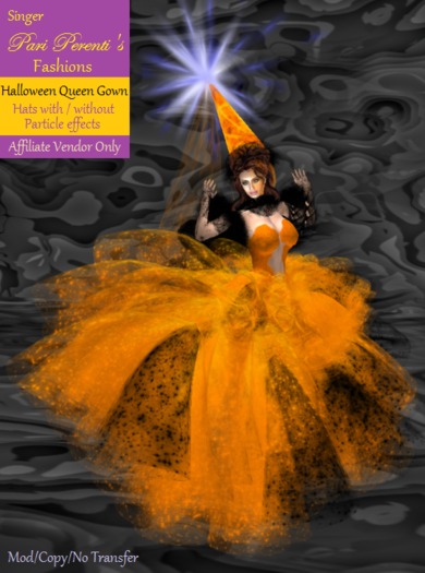 *FRANCHISE AFFILIATE VENDOR* :: 50% COMMISSION :: Sell the Halloween Queen Gown by Singer Pari Perenti's Fashions