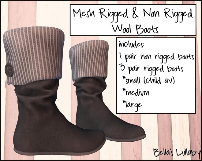 Bella's Lullaby/Mesh Wool Boots - BLACK