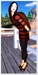 Aw poses inclined forward
