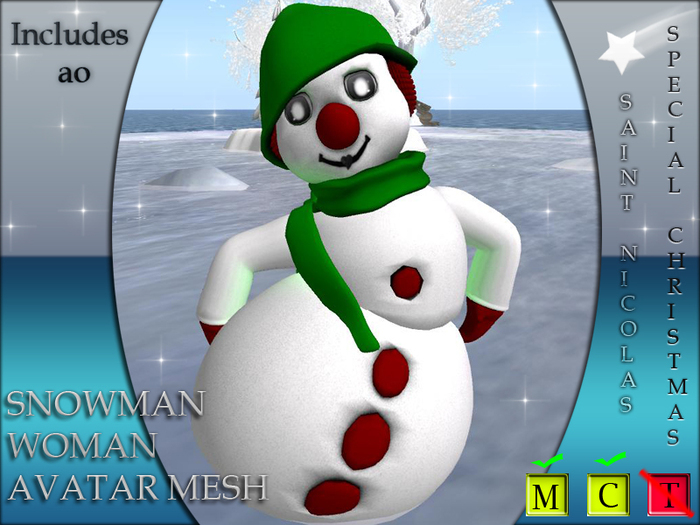 *** AVATAR SNOWMAN WOMAN MESH ***