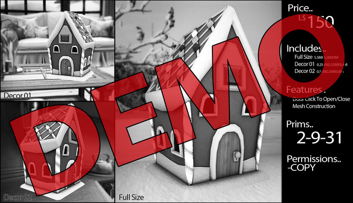 [DEMO] Action [MESH] Gingerbread House