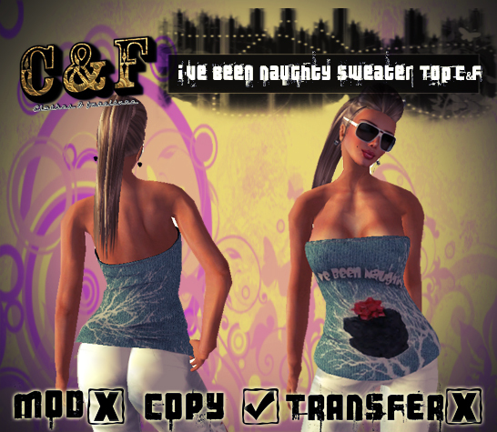 I've Been Naughty Sweater Top-C&F