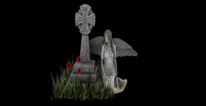 Angel monument statue with poppys mod copy
