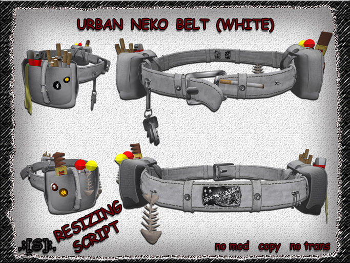 .:[S]:. Urban neko belt white (box)