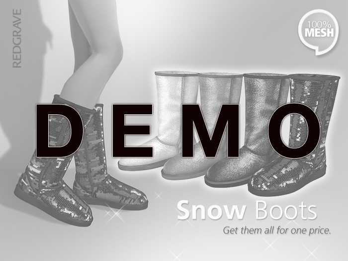 [DEMO] Mesh Snow BOOTS - BUNDLE - REDGRAVE