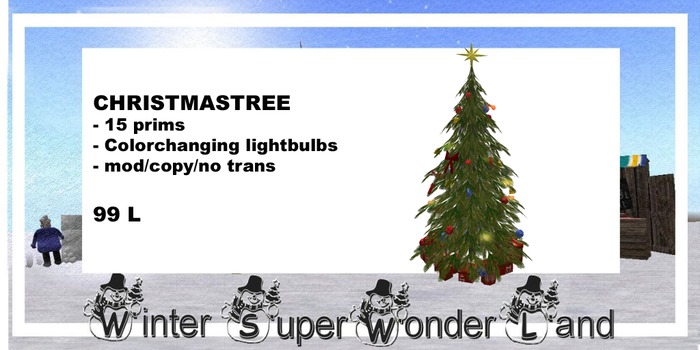 Christmastree 15 prims Lightbulbs