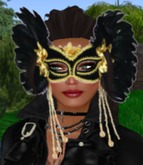 ~*SE*~Mask-Black Feathers boxed