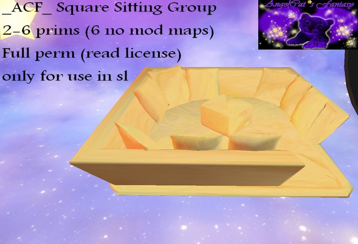 _ACF_  Square Sitting Group 2-6 prims(6 no mod maps)