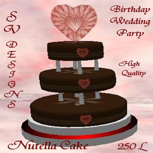 Nutella Heart Cake