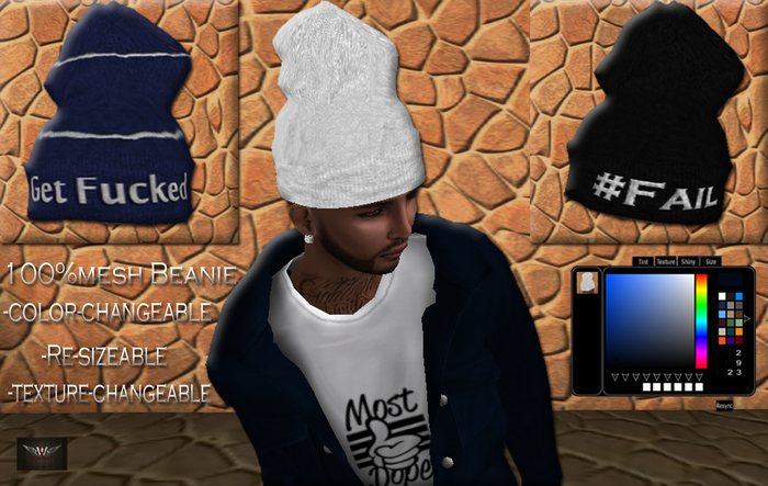 UrbnWMeshBeanie (color-change, texture change, resize)