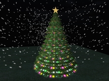 TM Christmas Tree - Blink & Snow Options - 4 Prims - 3D - Sculpted