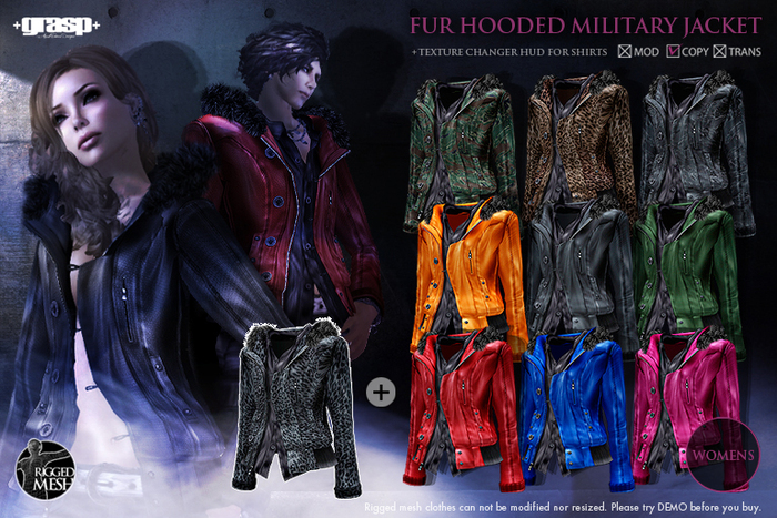 +grasp+/Fur hooded military jacket/FATPACK/Womens