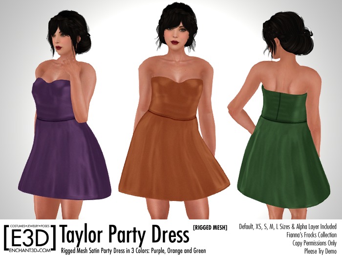 Enchant3D - Taylor Party Dress Secondaries