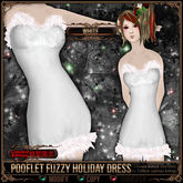 [Mesh] =^.^= Curious Kitties - [Limited Edition] Pooflet Fuzzy Holiday Dress - White