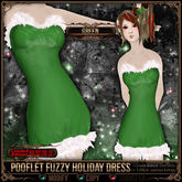 [Mesh] =^.^= Curious Kitties - [Limited Edition] Pooflet Fuzzy Holiday Dress - Green