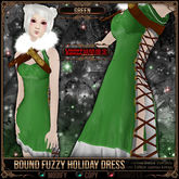 [Mesh] =^.^= Curious Kitties - [Limited Edition] Bound Fuzzy Holiday Dress - Green